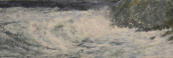 On the Edge of the Sea, Encaustic on Panel, 12" x 36"