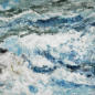 Crashing Surf, Encaustic on Canvas, 18" x 18"