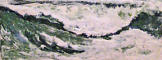 Storm Wave, Encaustic on Mat Board, 7" x 18"