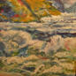 Big Waves, Encaustic on Birch Panel,  12" x 12"