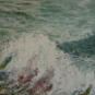 Waves Up #1, Encaustic on Birch Panel, 24" x 24"