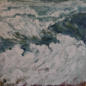 Waves Up #2, Encaustic on Birch Panel, 24" x 24"