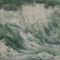 Waves Up #3, Encaustic on Birch Panel, 12" x 12"