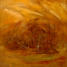 Storm over the Kalahari, 2005, Burnt wood with oil, 36" x 36"
