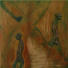 Tsamaya Sentle - Go Well, 2007, Oil and mixed media on burnt wood, 18" x 18"