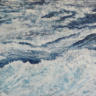 Atlantic Blue, Encaustic on Panel, 30" x 30