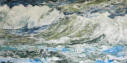 Making Waves 3, Encaustic on Panel, 24" x 48"