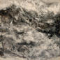 Grey Sea 1, Encaustic on Panel, 12" x 12"