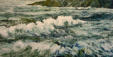 Pouch Cove, Encaustic on Panel, 24" x 48"