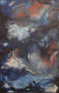 Swirling Water, Encaustic on Mat Board, 11" x 7"