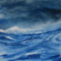 Shoe Cove Waves, Oil on Wood, 12" x 12"