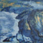 Pouch Cove #7, Encaustic on Wood, 12" x 12"