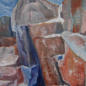 Rock Scape #5, Oil on Canvas, 14" x 14"