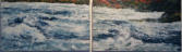 Shoreline of Pouch Cove 1 & 2, Encaustic on Panel, 2 X 12" x 20"