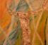 Standing Tall, 2005, Burnt & carved wood with oil, 24" x 24"