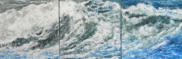 Blue Navy Blue, Encaustic on Panel, 3 x 16" x 16"