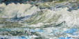 Making Waves 3, Encaustic on Panel, 24" x 48"