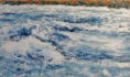 Shoreline of Pouch Cove 1, Encaustic on Panel, 12" x 20"