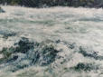 One More Surge, Encaustic on Panel, 12" x 24"