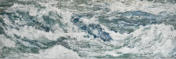 When the Wave Comes, Encaustic on Panel, 12" x 36"