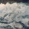 Wave Returning 2, Encaustic on Panel, 12" x 12"